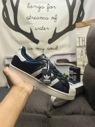 Adidas Superstar Navy and White Lifestyle Sneakers 5