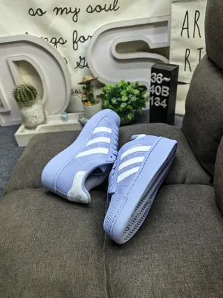 Adidas Superstar Navy Suede White Shell-Toe Lifestyle Sneakers 6