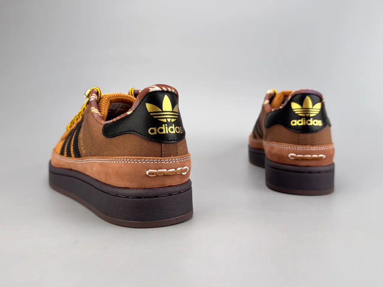 Adidas Superstar Tan and Black Lifestyle Sneakers 6
