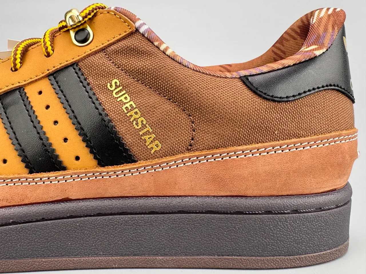 Adidas Superstar Tan and Black Lifestyle Sneakers 7
