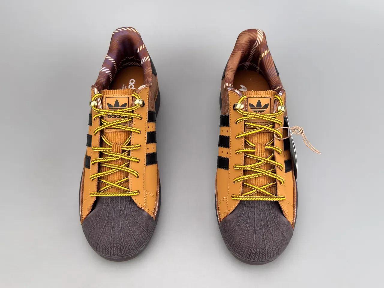 Adidas Superstar Tan and Black Lifestyle Sneakers 9
