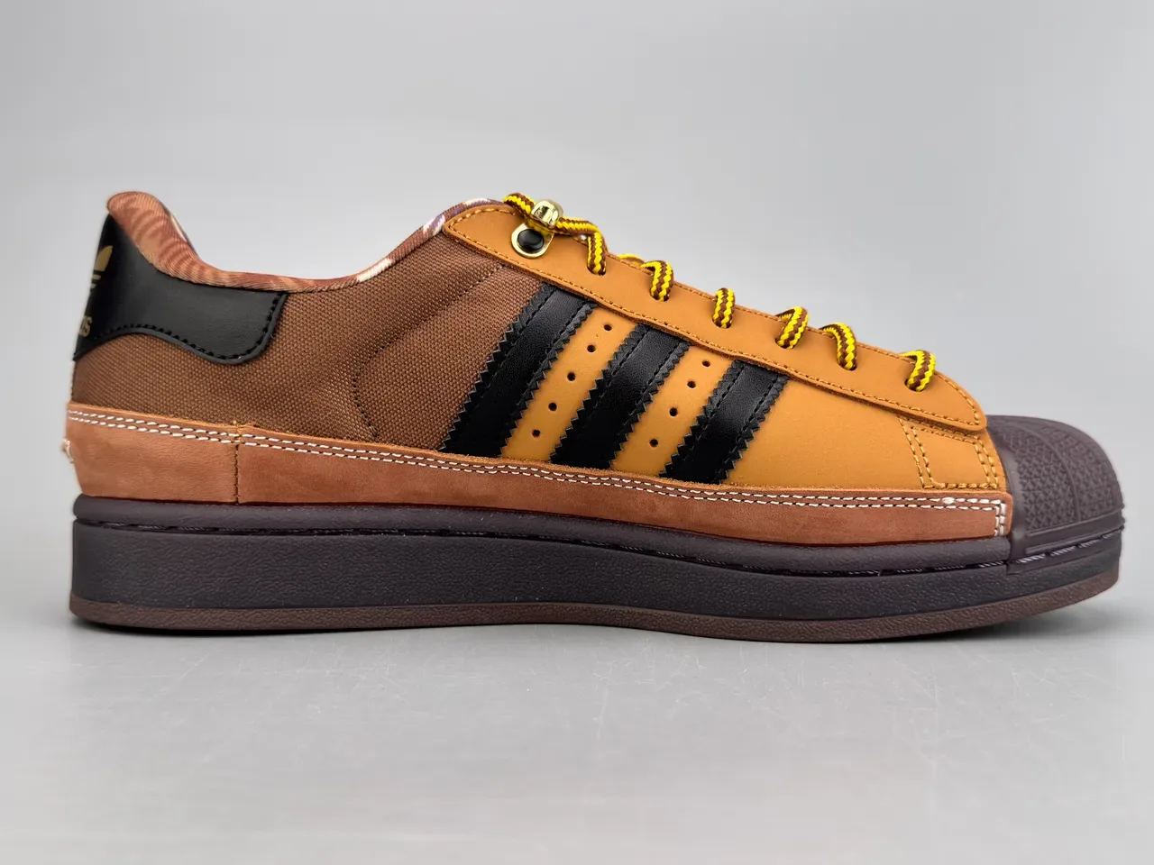 Adidas Superstar Tan and Black Lifestyle Sneakers 10