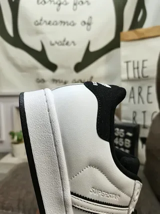 Adidas Superstar White and Black Lifestyle Sneakers 3