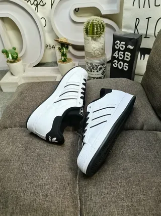 Adidas Superstar White and Black Lifestyle Sneakers 6