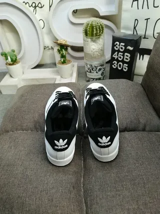 Adidas Superstar White and Black Lifestyle Sneakers 8