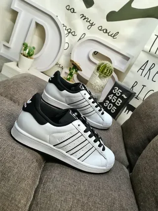 Adidas Superstar White and Black Lifestyle Sneakers 9