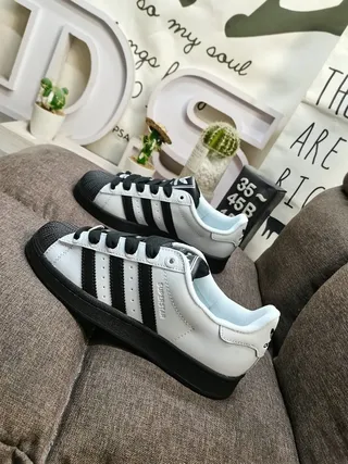 Adidas Superstar White and Black Lifestyle Sneakers 7