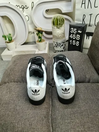 Adidas Superstar White and Black Lifestyle Sneakers 8