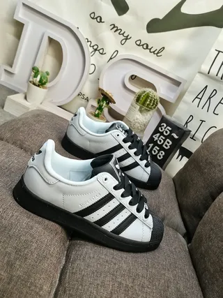 Adidas Superstar White and Black Lifestyle Sneakers 9