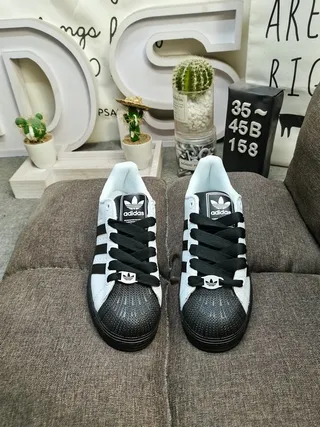 Adidas Superstar White and Black Lifestyle Sneakers 10