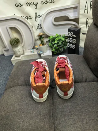 Adidas Superstar White Red Orange Brown Lifestyle Sneakers 8