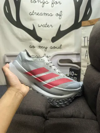 Adidas TERREX Gray Red Mesh Upper Three Stripes Running Shoes 5