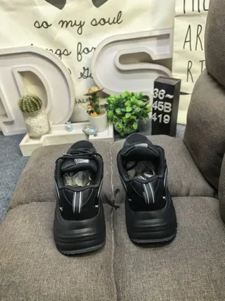 Adidas White Black Chunky Sole Three-Stripe Cage Lifestyle Sneakers 18