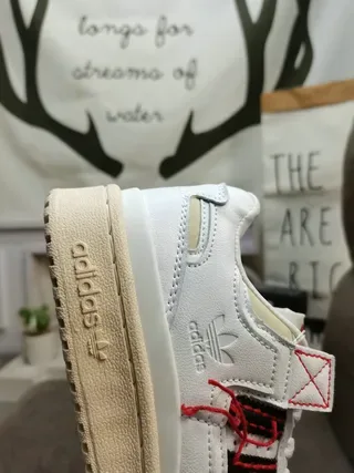 Adidas White Black Low-Top Perforated Toe Lifestyle Sneakers 3