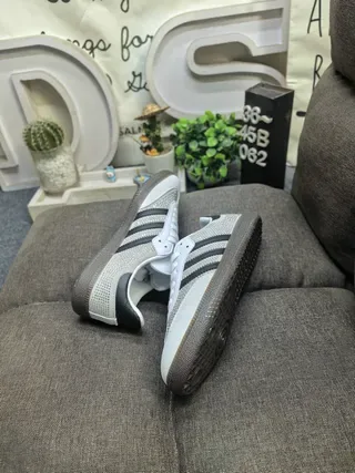 Adidas White Black Perforated Mesh Upper Three Stripes Lifestyle Sneakers 6