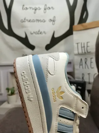Adidas White Blue Low-Top Cupsole Lifestyle Sneakers 3