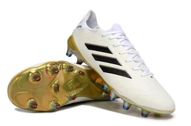 Adidas White Gold Low-Cut Synthetic Upper Iridescent Sole Firm-Ground Soccer Shoes 4