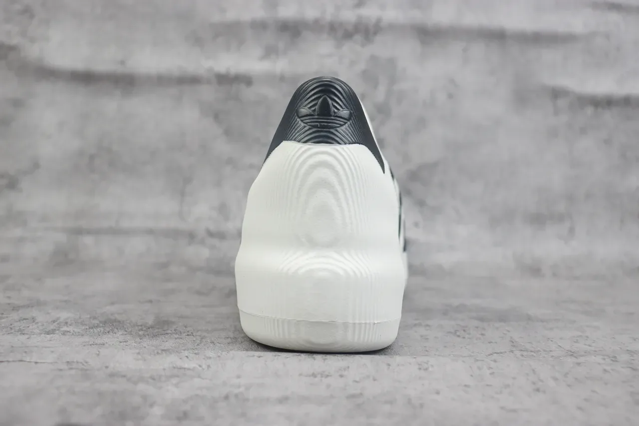 Adidas White Gray Laceless Slip-On Ribbed Textile Upper Sneakers 9