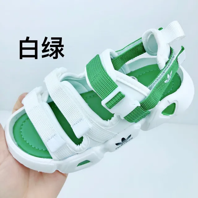 Adidas White Green Multi-Strap Casual Sandals 6