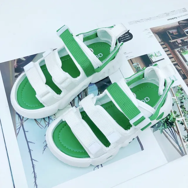 Adidas White Green Multi-Strap Casual Sandals 11