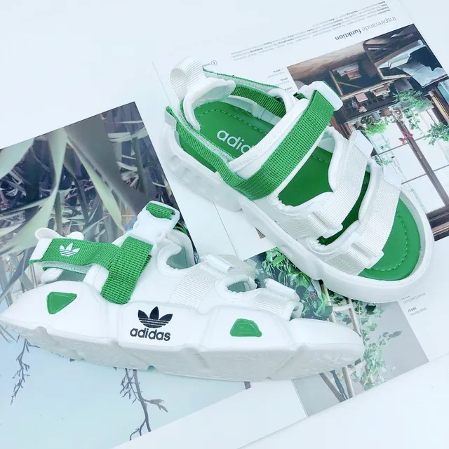 Adidas White Green Multi-Strap Casual Sandals 13