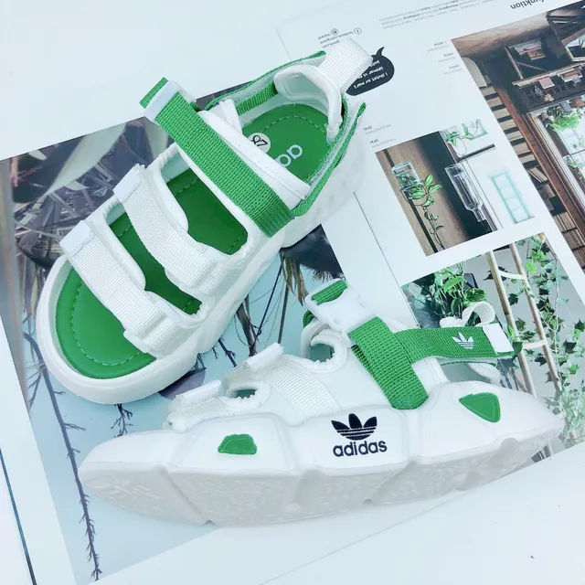 Adidas White Green Multi-Strap Casual Sandals 14