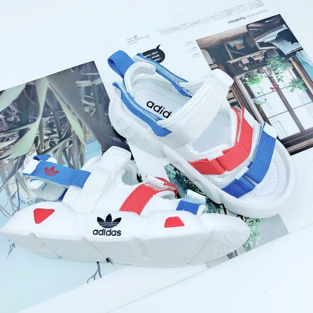 Adidas White Green Multi-Strap Casual Sandals 23