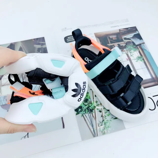Adidas White Green Multi-Strap Casual Sandals 24