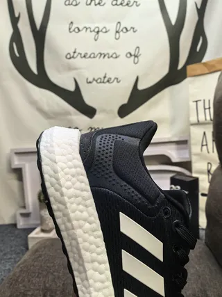 Adidas White Knit Mesh Upper Three-Stripe Side Panel Lifestyle Sneakers 13