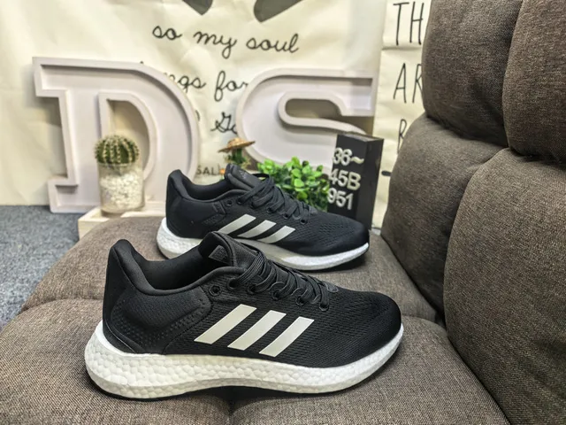 Adidas White Knit Mesh Upper Three-Stripe Side Panel Lifestyle Sneakers 21