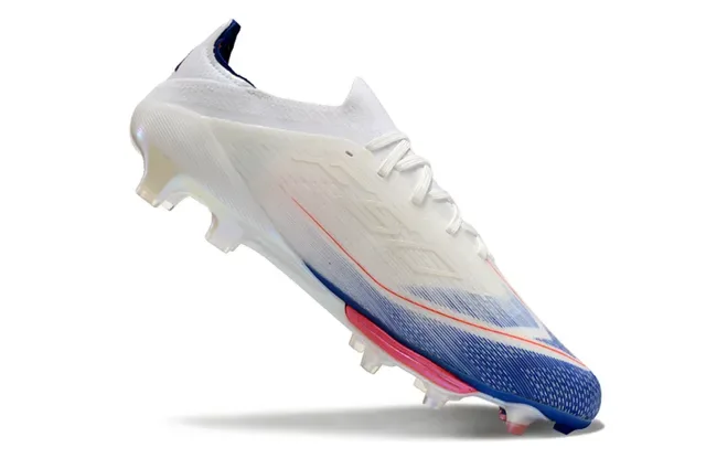 Adidas Zapatos de Fútbol Blanco Naranja Low-Cut Sintético Agarre Texturizado Forefoot Firm-Ground 9