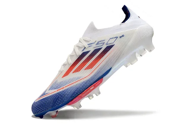 Adidas Zapatos de Fútbol Blanco Naranja Low-Cut Sintético Agarre Texturizado Forefoot Firm-Ground 10