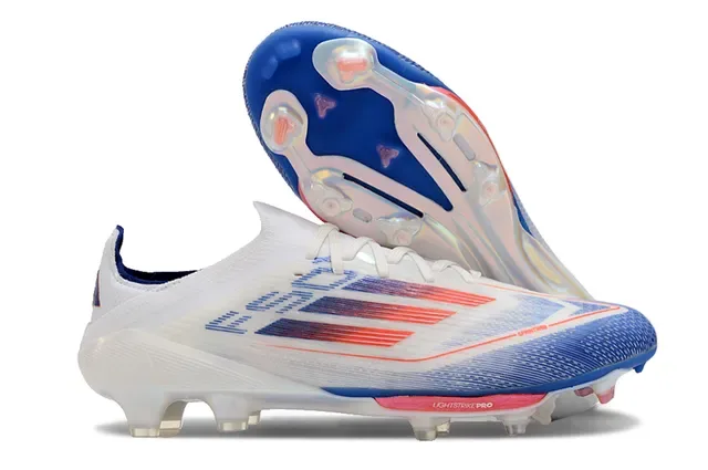Adidas Zapatos de Fútbol Blanco Naranja Low-Cut Sintético Agarre Texturizado Forefoot Firm-Ground 13
