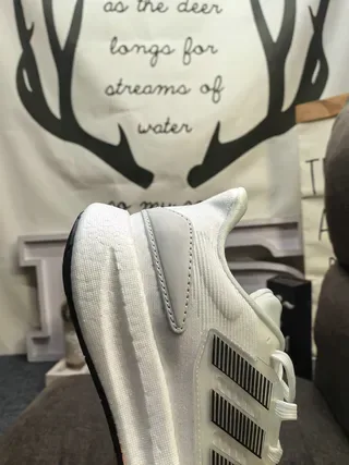 Adidas White Purple Knit Upper Translucent Striped Cage Lifestyle Sneakers 2
