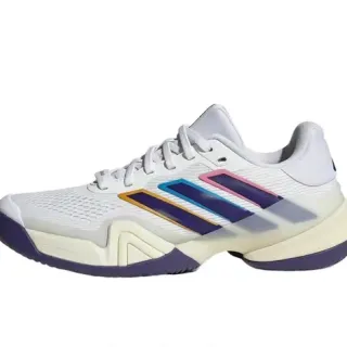 Adidas White Purple Low-Top Mesh Upper Lifestyle Sneakers