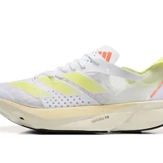 Adidas White Yellow Engineered Mesh Upper Lightstrike Pro Midsole Running Shoes