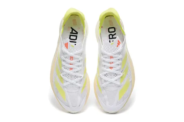 Adidas White Yellow Engineered Mesh Upper Lightstrike Pro Midsole Running Shoes 2