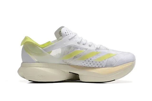 Adidas White Yellow Engineered Mesh Upper Lightstrike Pro Midsole Running Shoes 6
