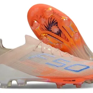 Adidas X Beige Orange Low-Cut Synthetic Upper Iridescent Gradient Finish Firm-Ground Soccer Shoes