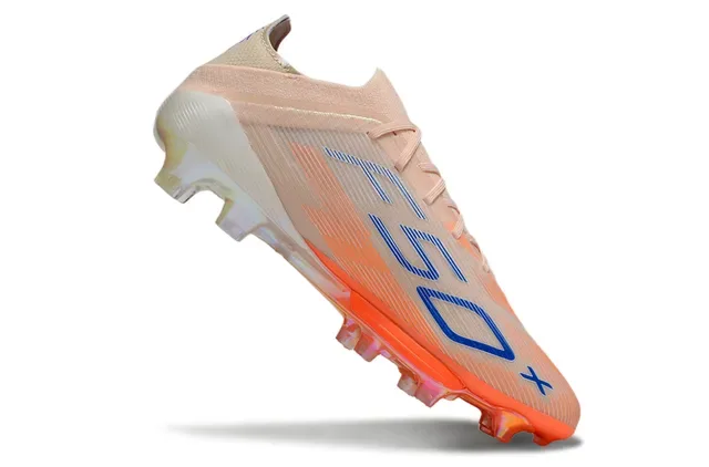 Adidas X Beige Orange chaussures de foot à tige basse en synthétique, finition dégradée iridescente pour surface ferme 2