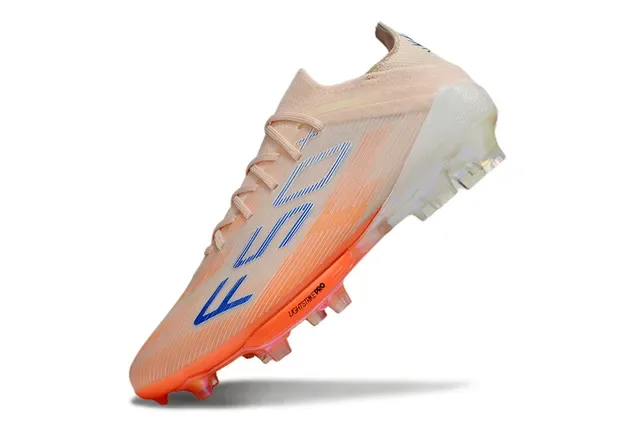 Adidas X Beige Orange chaussures de foot à tige basse en synthétique, finition dégradée iridescente pour surface ferme 3