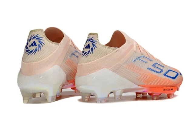 Adidas X Beige Orange chaussures de foot à tige basse en synthétique, finition dégradée iridescente pour surface ferme 5