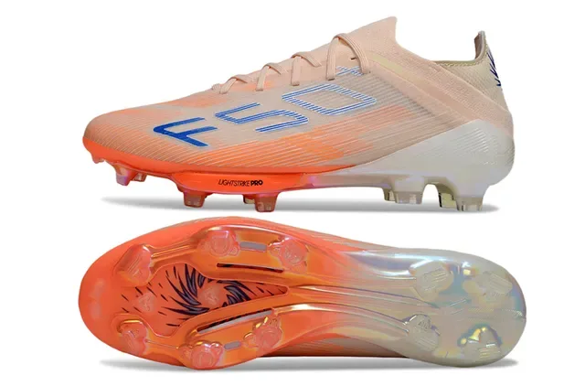 Adidas X Beige Orange chaussures de foot à tige basse en synthétique, finition dégradée iridescente pour surface ferme 6