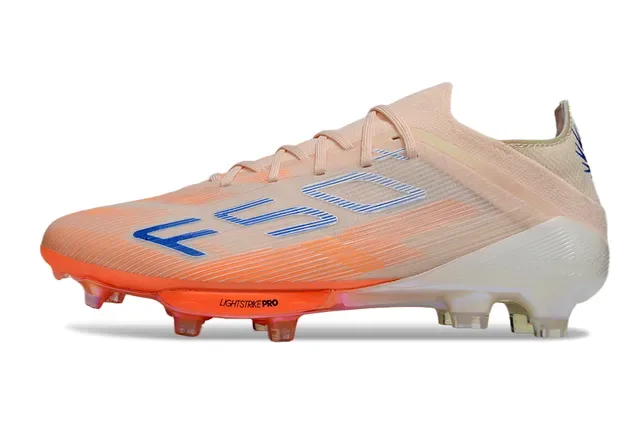 Adidas X Beige Orange chaussures de foot à tige basse en synthétique, finition dégradée iridescente pour surface ferme 7