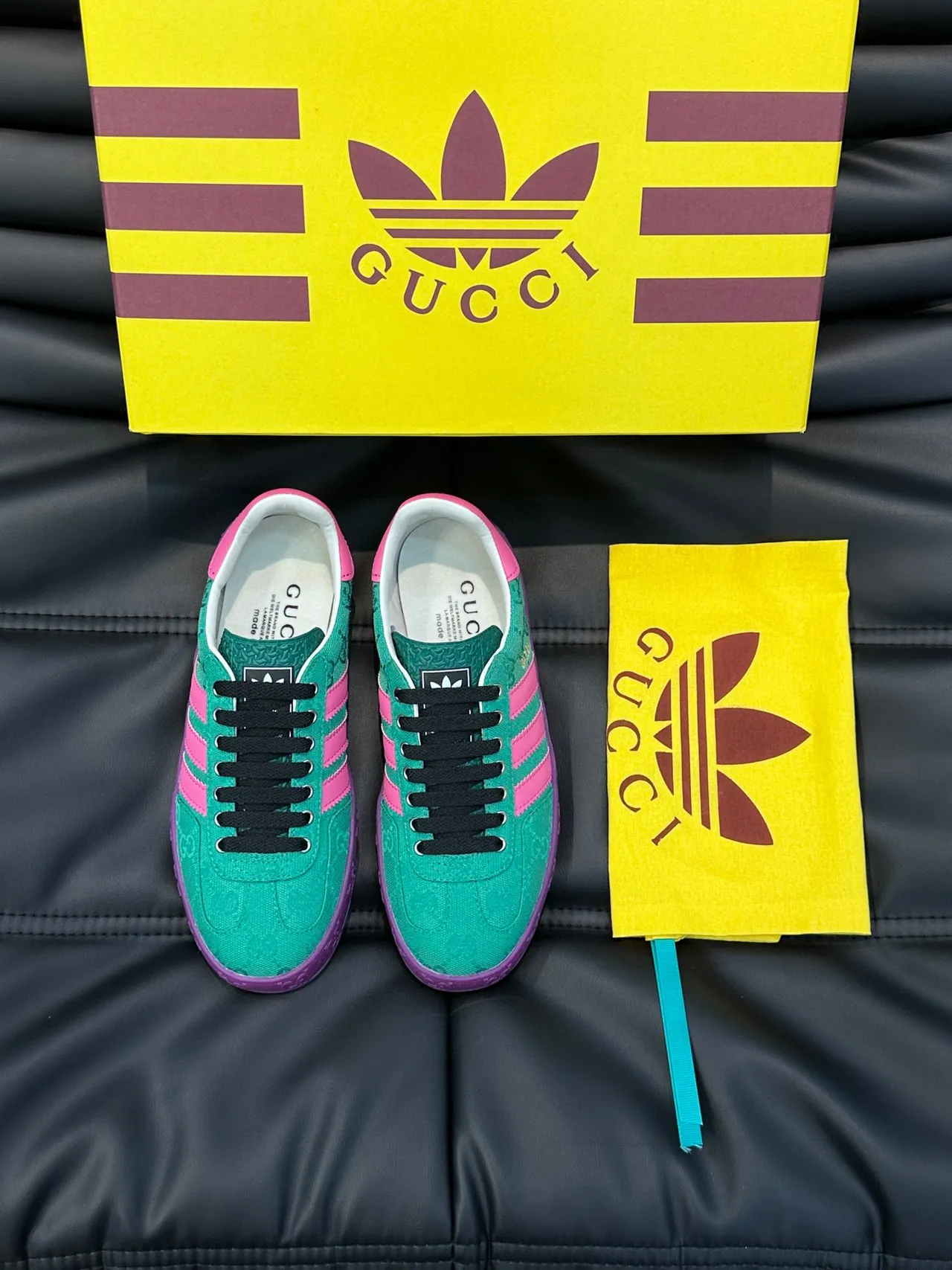 Adidas x Gucci Samba Teal Pink Purple Lifestyle Sneakers 8