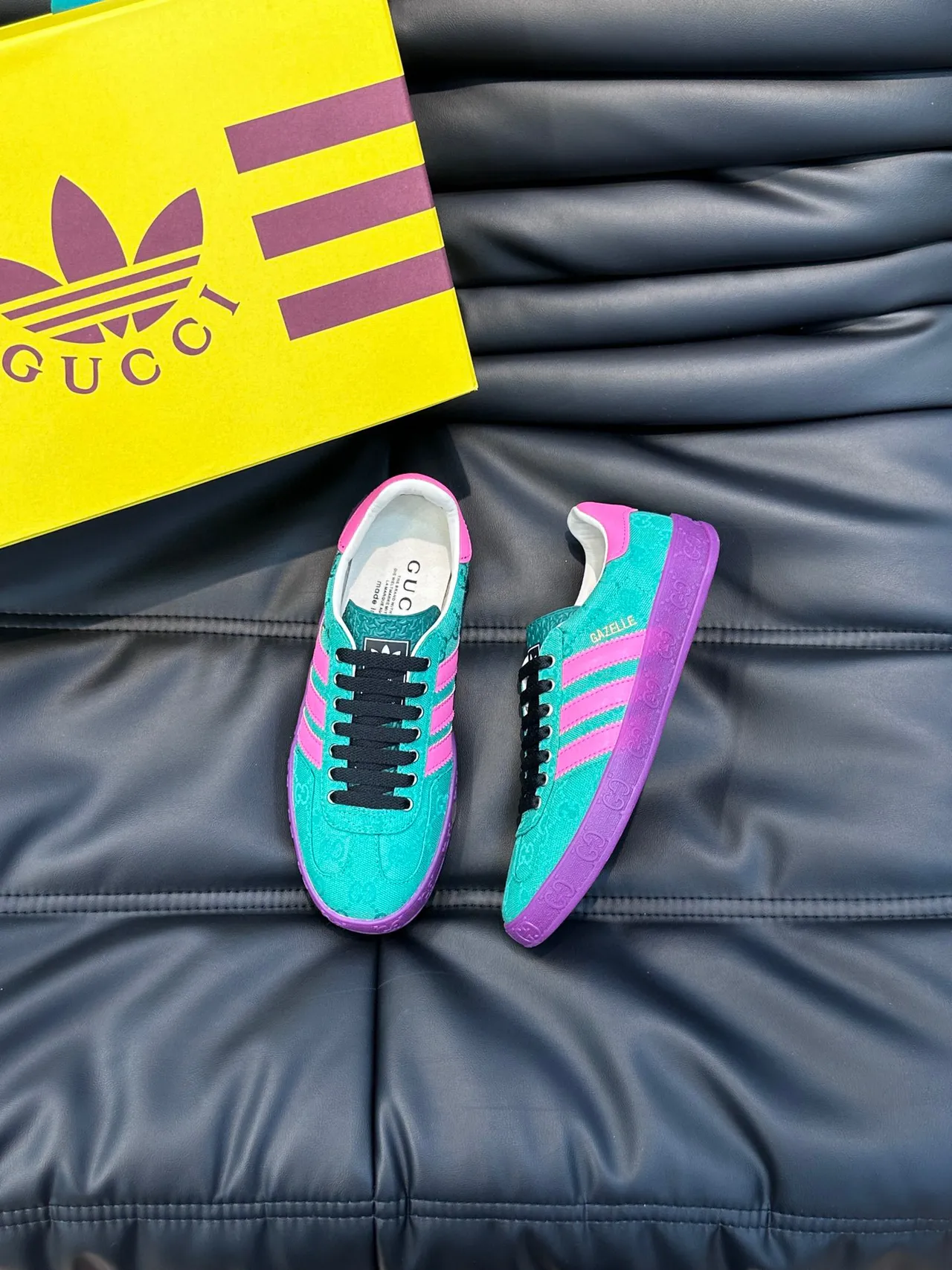 Adidas x Gucci Samba Teal Pink Purple Lifestyle Sneakers 9