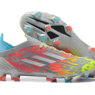 Adidas X Multicolor Low-Cut Knit Upper Asymmetric Lacing Firm-Ground Soccer Shoes