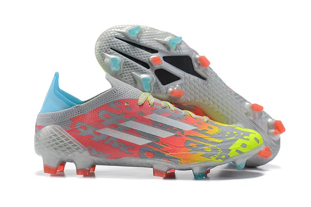 Adidas X Multicolor Low-Cut Knit Upper Asymmetric Lacing Firm-Ground Soccer Shoes 1