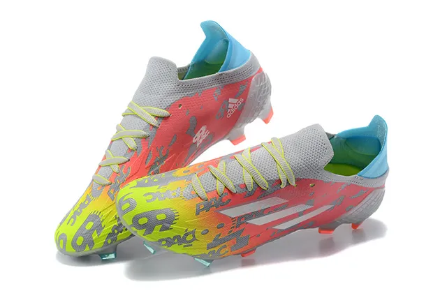 Adidas X Multicolor Low-Cut Knit Upper Asymmetric Lacing Firm-Ground Soccer Shoes 2