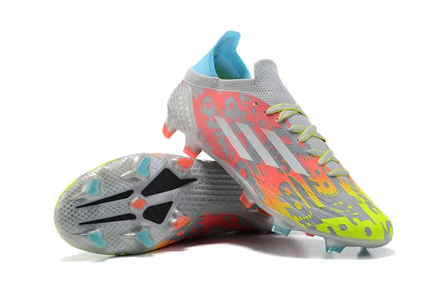 Adidas X Multicolor Low-Cut Knit Upper Asymmetric Lacing Firm-Ground Soccer Shoes 6
